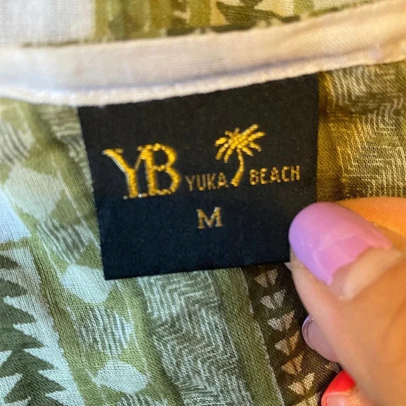 YB Yuka Beach  100% Cotton Cover up top Women size M - Picture 4 of 6